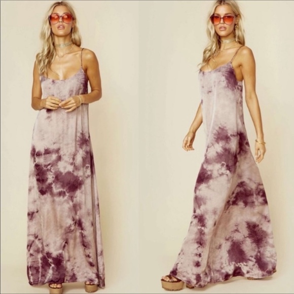 Blue Life Dresses & Skirts - Blue Life Kate Burgundy Plum Tie Dye Maxi Dress S